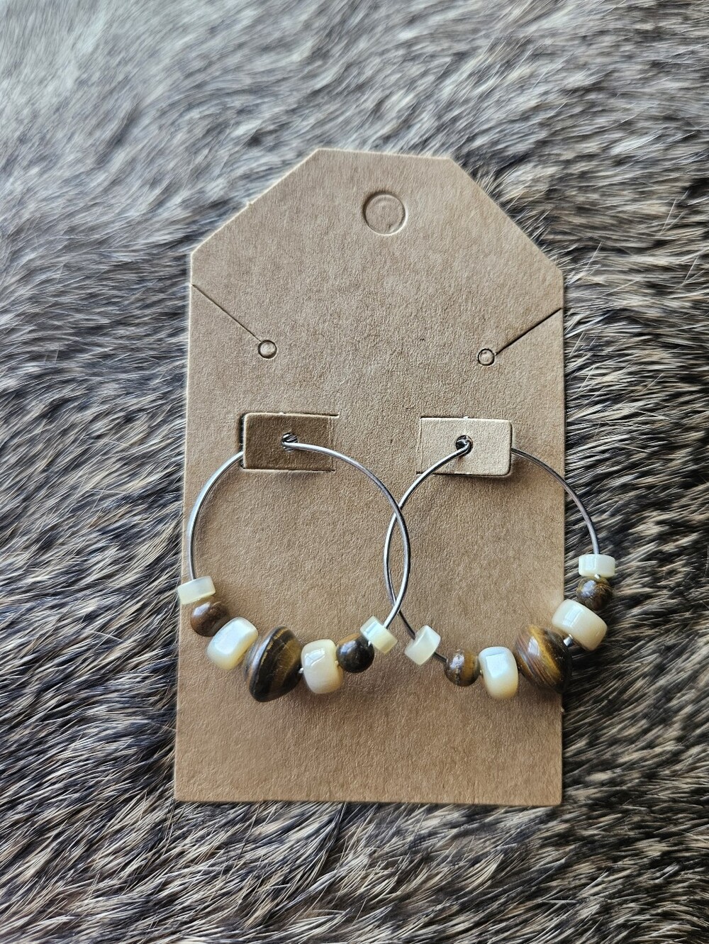 Tiger Eye Hoops 💫 Handmade
